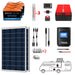 Lithium Battery Poly Solar Power Complete System with Battery and Inverter for RV Boat 12V Off Grid Kit - Li300Ah 1.5kW - 200W MPPT30A (HYL300AH-P200W)