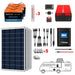 Lithium Battery Poly Solar Power Complete System with Battery and Inverter for RV Boat 12V Off Grid Kit - Li300Ah 1.5kW - 500W MPPT40A (HYL300AH-P500W)