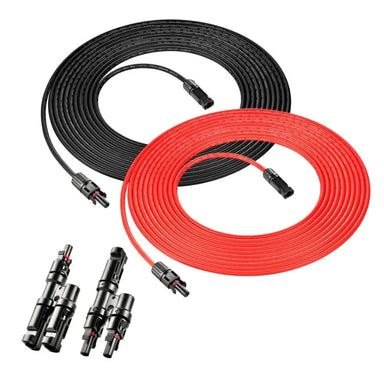 10 Gauge 30 Feet Solar Extension Cable and Parallel Connectors Main