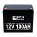 Richsolar 12V 100Ah LiFePO4 Lithium Iron Phosphate Battery Front