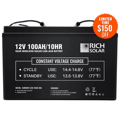 Richsolar 12V 100Ah Deep Cycle AGM Battery Main