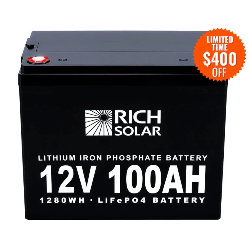 Richsolar 12V 100Ah LiFePO4 Lithium Iron Phosphate Battery Main