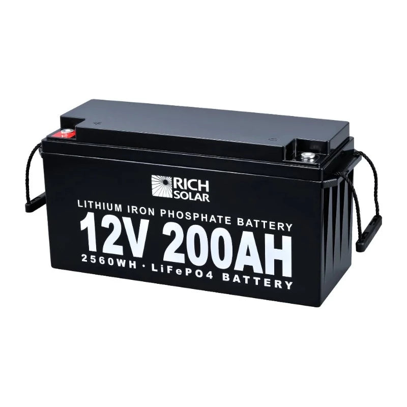 Richsolar 12V 200Ah LiFePO4 Lithium Iron Phosphate Battery left