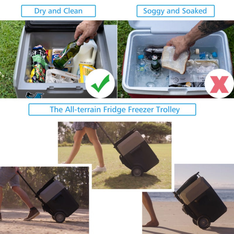 LionCooler Pro Portable Solar Fridge Freezer, 52 Quarts - With Battery