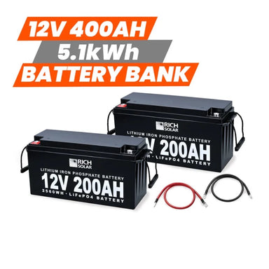 12V - 400AH - 5.1kWh Lithium Battery Bank Main