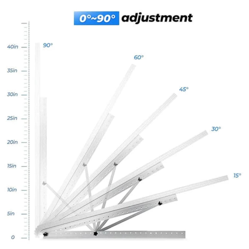 41 in Adjustable Solar Panel Tilt Mount Brackets Adjustment