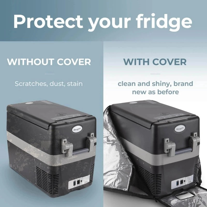 BougeRV 12V 42 Quart (40L) Portable Car Fridge Cover Protect