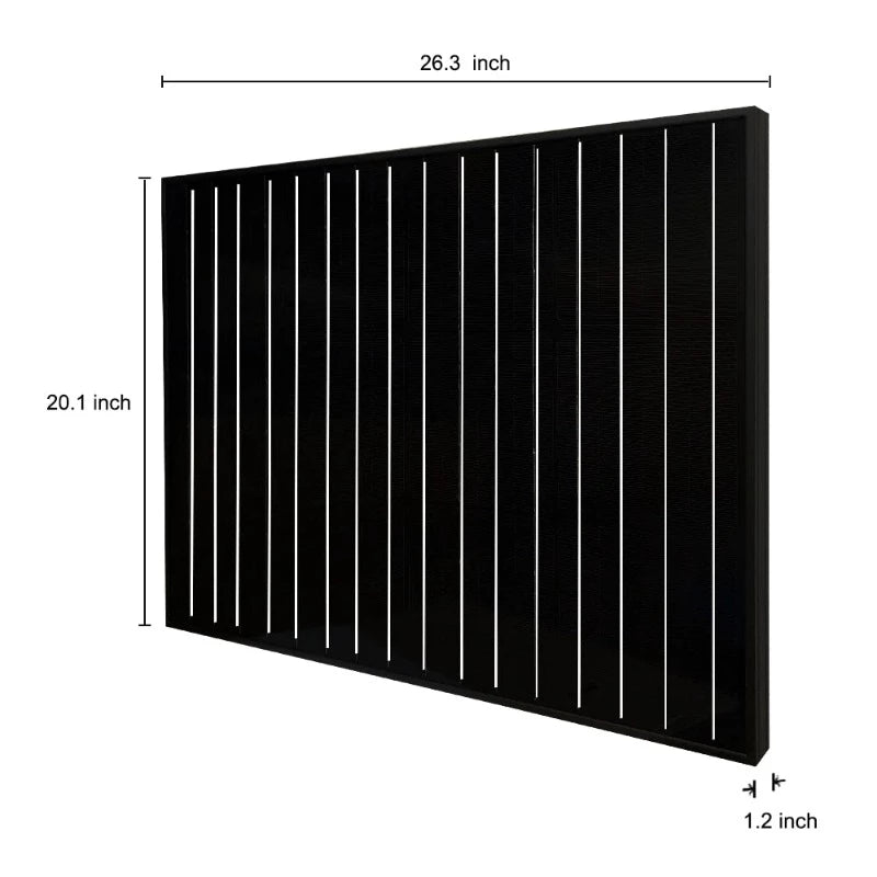 RICH SOLAR MEGA 50 Watt Solar Panel Black Size