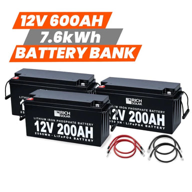 Richsolar 12V - 600AH - 7.6kWh Lithium Battery Bank Main