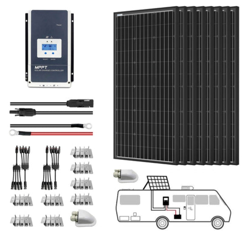 ACOPOWER 800W 60A Mono Solar RV Kits, 60A MPPT Charge Controller (800W 60A)