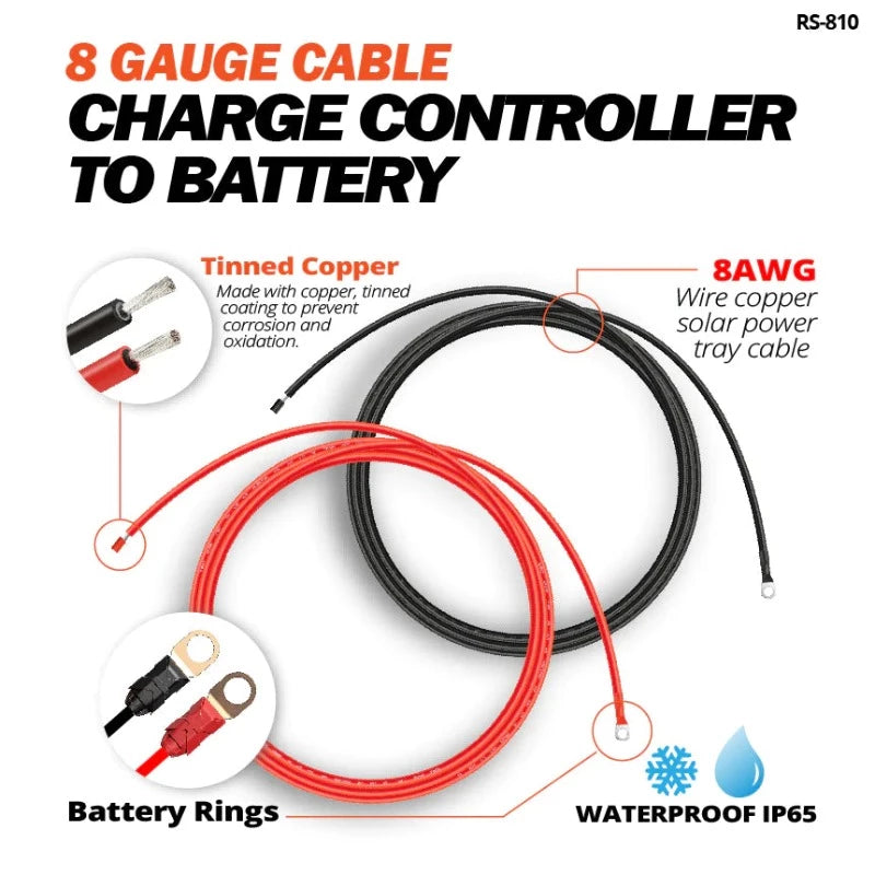 10 Gauge 10 Feet Cable Connect Charge Controller to Battery Details