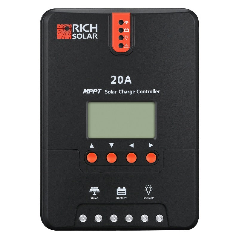 20 Amp MPPT Solar Charge Controller Front