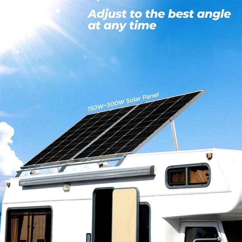 2 Pairs 41 in Adjustable Solar Panel Tilt Mount Brackets LifeStyle