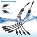 Y Branch Parallel Connectors Extra Long 1 to 4 Solar Cable Waterproof