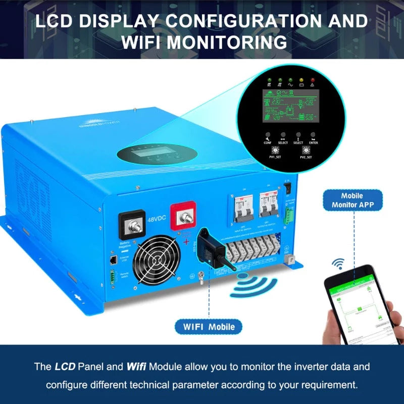 Sungold Power 6000W HYBRID SOLAR INVERTER Monitoring