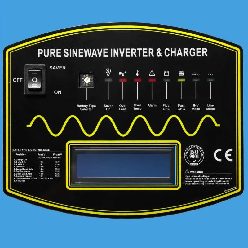 Sungold Power 10000W 24V SPLIT PHASE PURE SINE WAVE SOLAR INVERTER CHARGER LCD