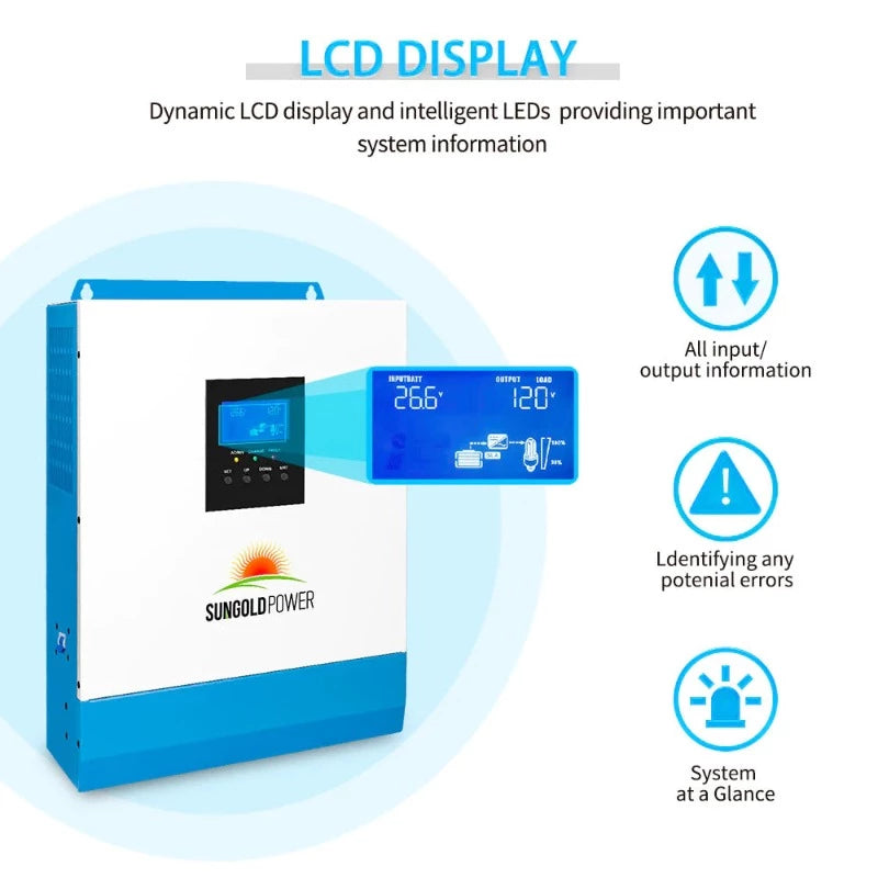 Sungold Power 5000W 48V SOLAR CHARGER INVERTER LCD