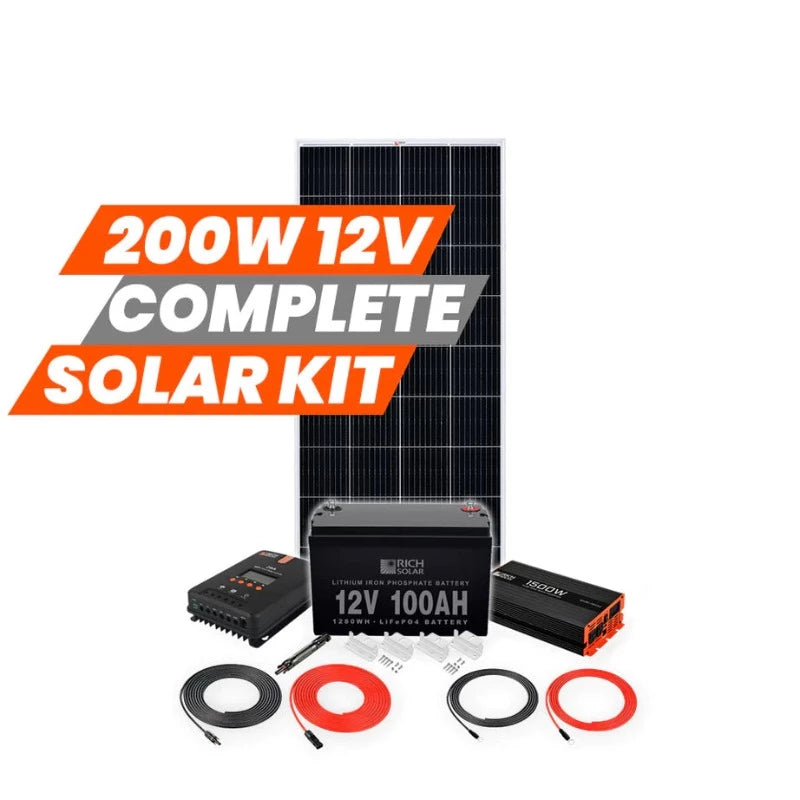 Richsolar 200 Watt Complete Solar Kit 200W/12V