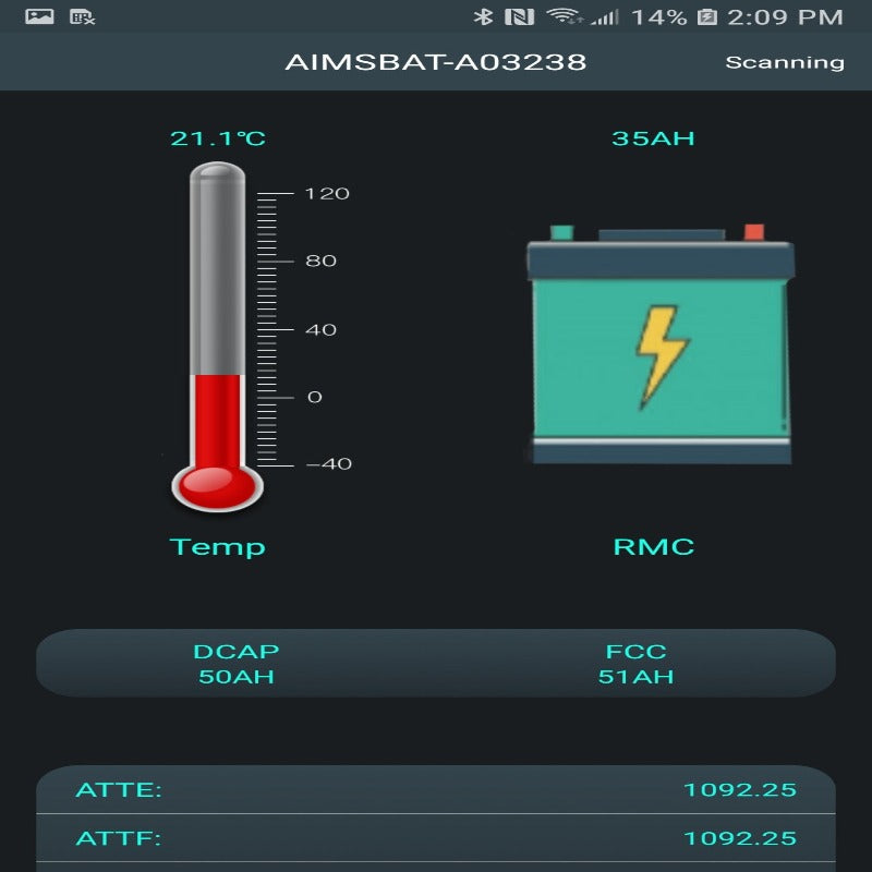 Aimscorp Lithium Battery 12V 100Ah LiFePO4 Lithium Iron Phosphate with Bluetooth Monitoring Bluetooth