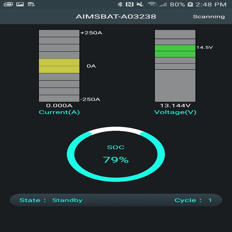 Aimscorp Lithium Battery 12V 200Ah LiFePO4 Lithium Iron Phosphate with Bluetooth Monitoring Bluetooth