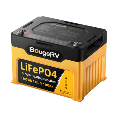 Bouge RV 12V 100Ah LiFePO4 Battery Single