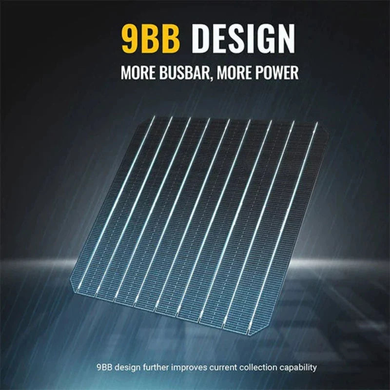 Bouge RV 200W 12V 9BB Mono Solar Panel Design