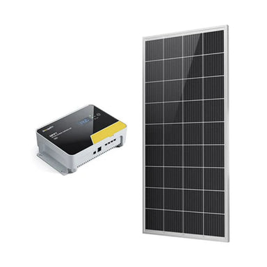 Products Bouge RV 200W 12V 9BB Mono Solar Panel & 40A MPPT Solar Charge Controller Front View