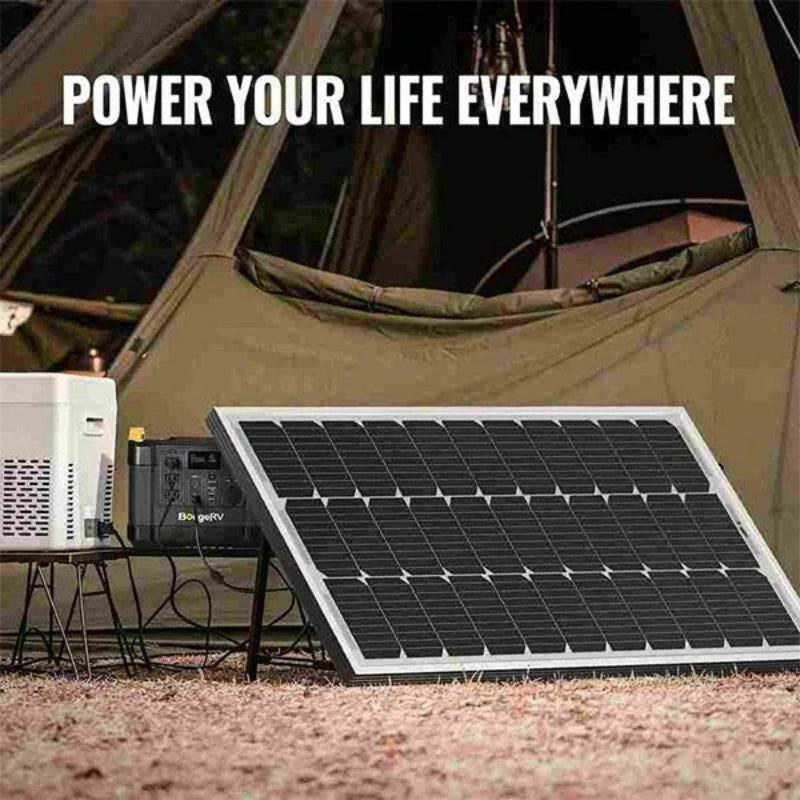 Products Bouge RV 200W 12V 9BB Mono Solar Panel & 40A MPPT Solar Charge Controller Outdoors