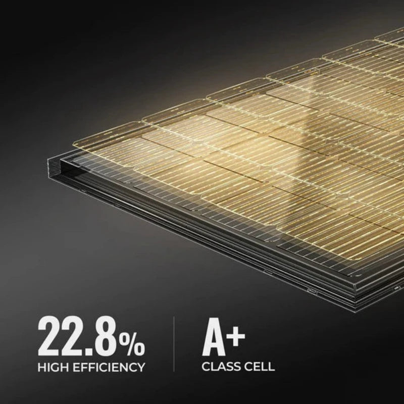 Bouge RV 200W 9BB Mono Solar Panel System Kit Efficiency