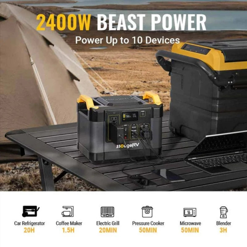 Bouge RV Fort 1500 1456Wh LiFePO4 Portable Power Station Beast Power