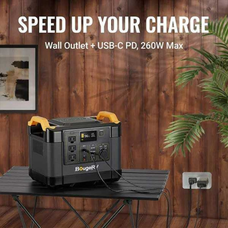 Bouge RV 1100Wh Portable Power Station Charging