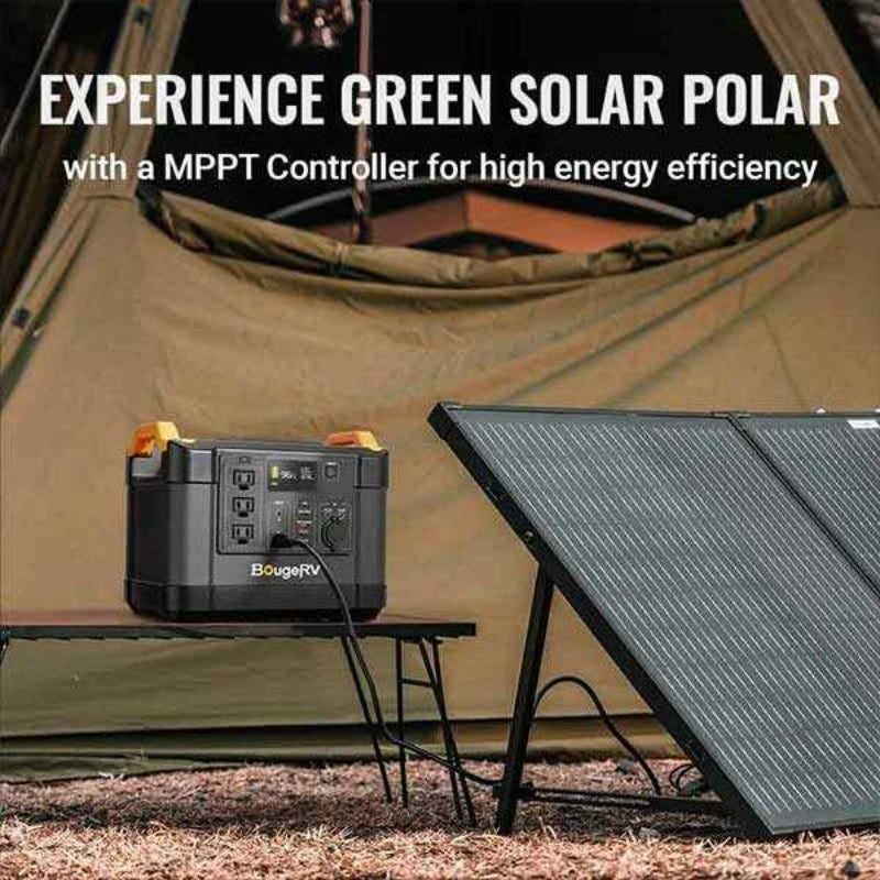 Bouge RV 1100Wh Portable Power Station Green Solar