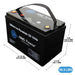 Aimscorp Lithium Battery 12V 100Ah LiFePO4 Lithium Iron Phosphate with Bluetooth Monitoring Side