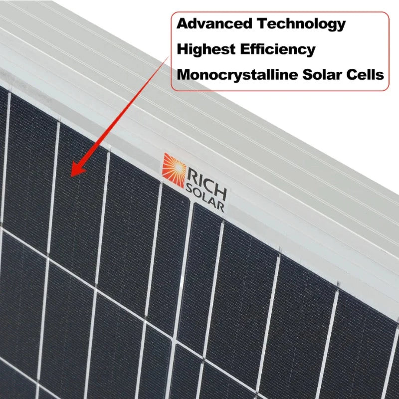 Richsolar Mega 200 Watt 24 Volt Solar Panel Logo