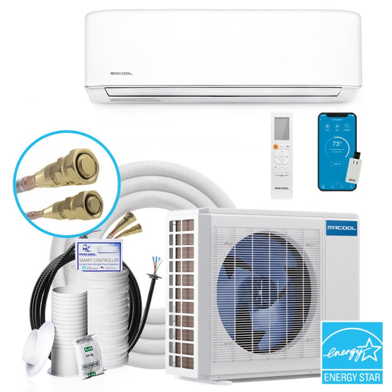 MRCOOL DIY 4th Generation E Star 18k BTU Ductless Mini-Split Heat Pump Complete System (DIY-18-HP-WM-230C25)