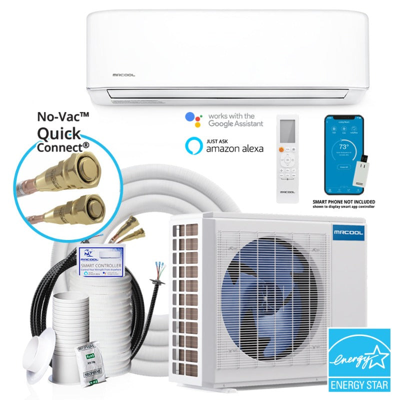 MRCOOL DIY 4th Generation E Star 18k BTU Ductless Mini-Split Heat Pump Complete System (DIY-18-HP-WM-230C25)