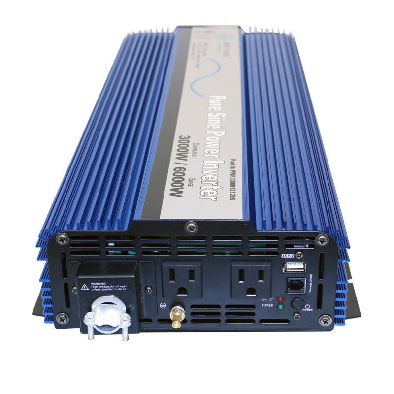 Aimscorp 3000 Watt Pure Sine Inverter ETL Listed conforms to UL 458 / CSA 22.2 front