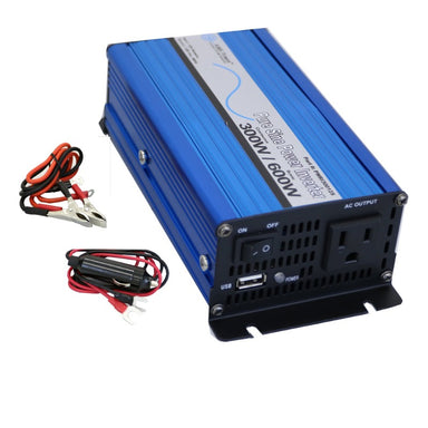 Aimscorp 300 Watt Pure Sine Power Inverter 24 Volt  PW WITH CABLES